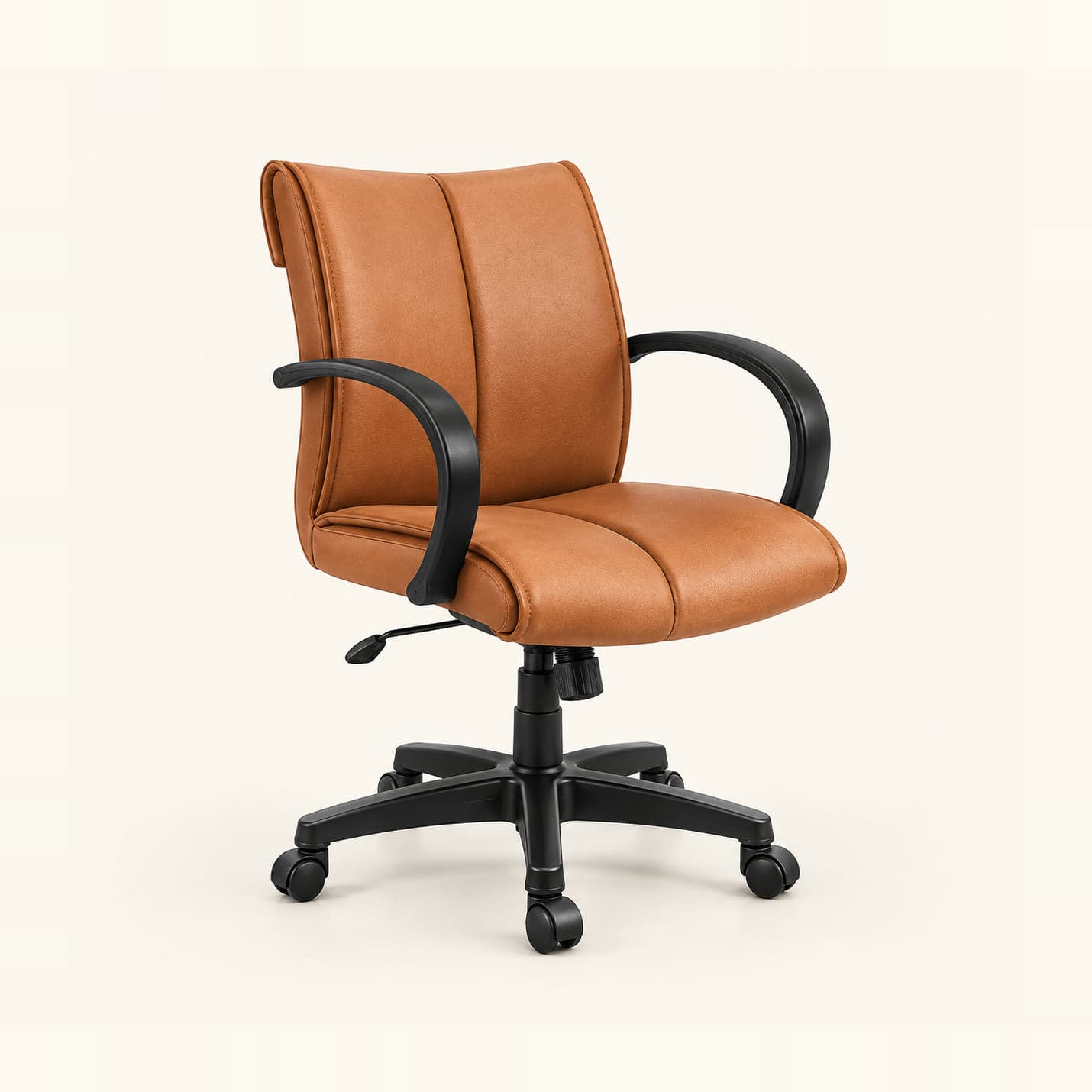 Mid-Back Manager Chair in tan, front three-quarter view