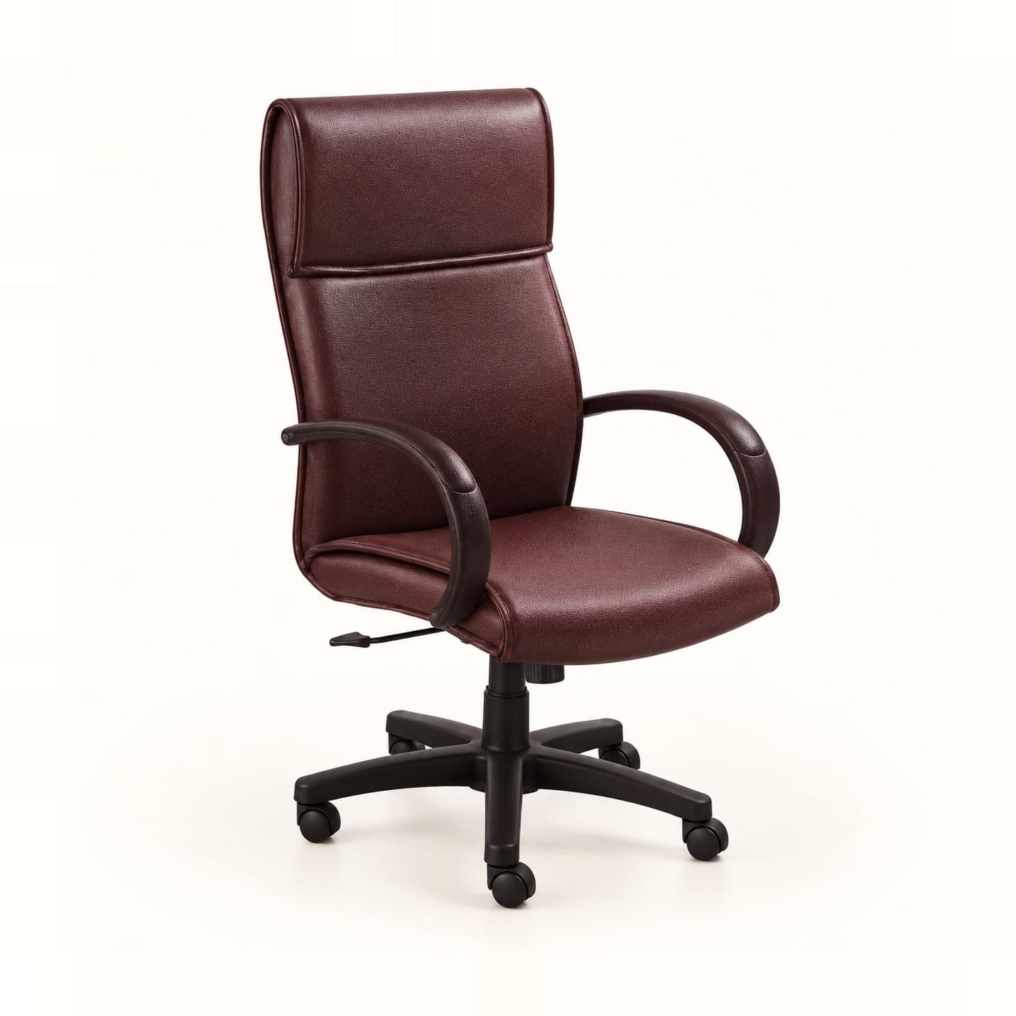 High-Back Manager Chair in maroon, front three-quarter view